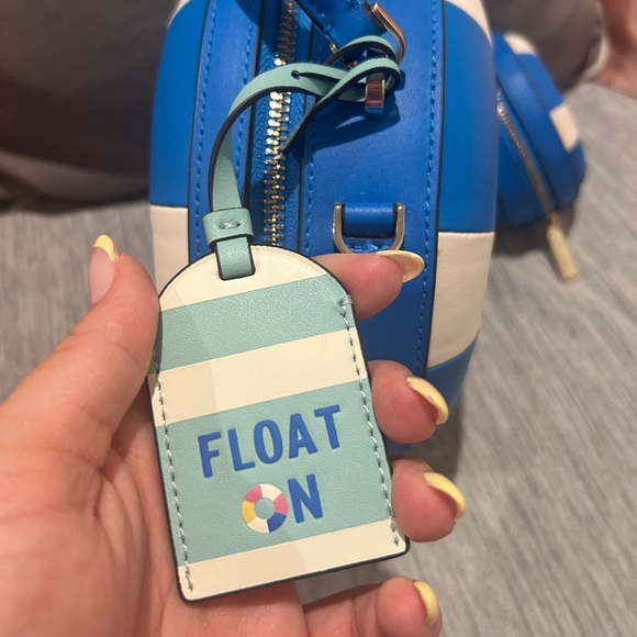 Kate Spade Blue and White Splash Pool Float Cross Body - Picture 9 of 13
